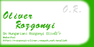 oliver rozgonyi business card